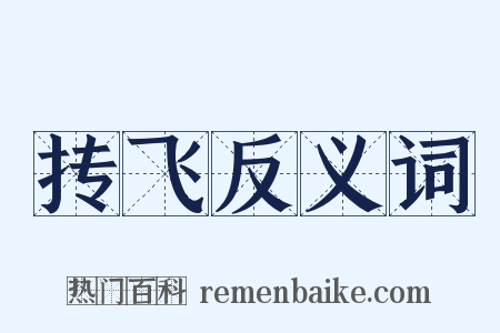 抟飞反义词是什么意思的图片
